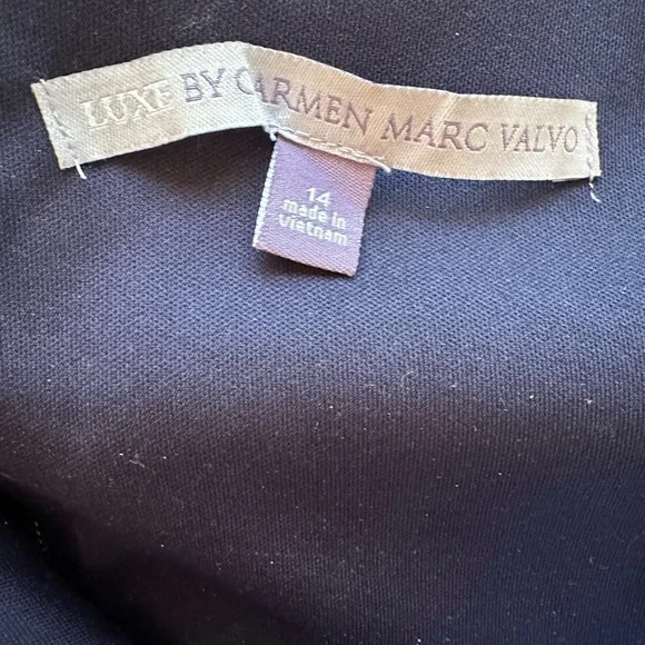 Luxe by Carmen Valvo Blue Rose Dress Size 14 - Picture 2 of 4